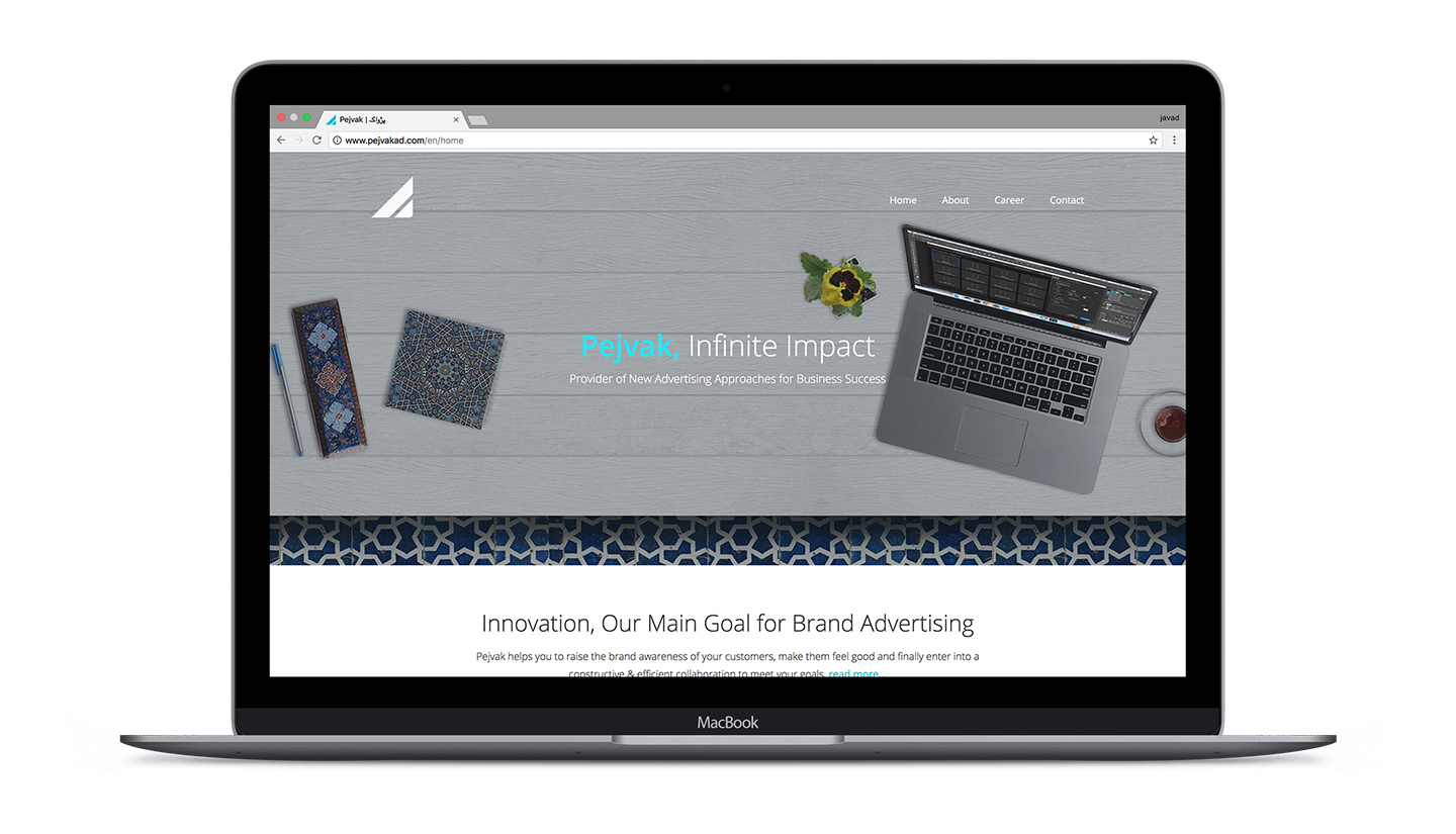 Pejvak Homepage Design